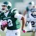Eastern Michigan sophomore Javonti Greene runs the ball in for a touchdown during the second half against Western Michigan at Rynearson Stadium on Saturday afternoon. Melanie Maxwell I AnnArbor.com